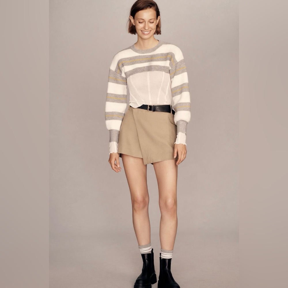 Anthropologie Maeve Knit Striped Shrug